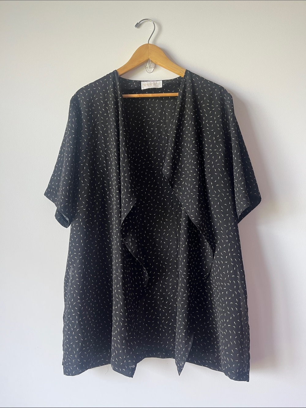 Linda Lundstrom Black Printed Cardigan